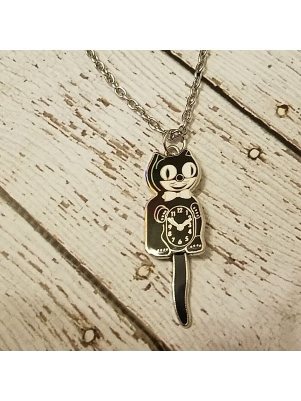 black kit-cat klock cat necklace - Picture 6 of 6